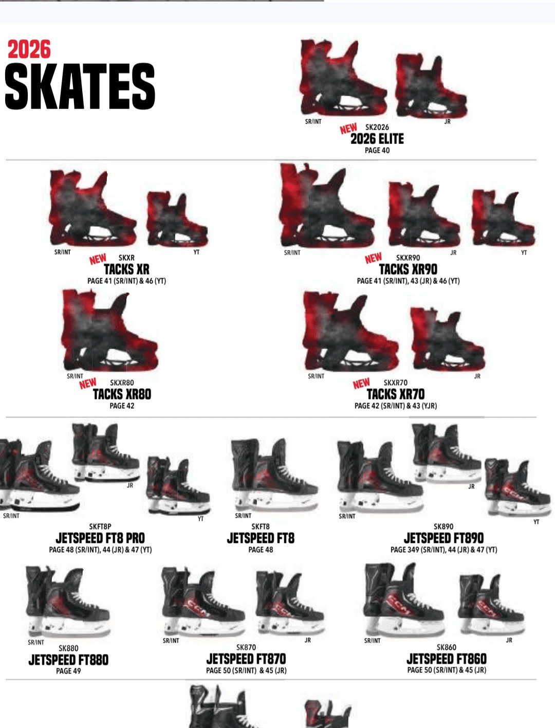 CCM 2026 Skates Collection